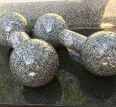 定做優質花崗巖路障大理石球形精準紅外線加工啞鈴石材批發